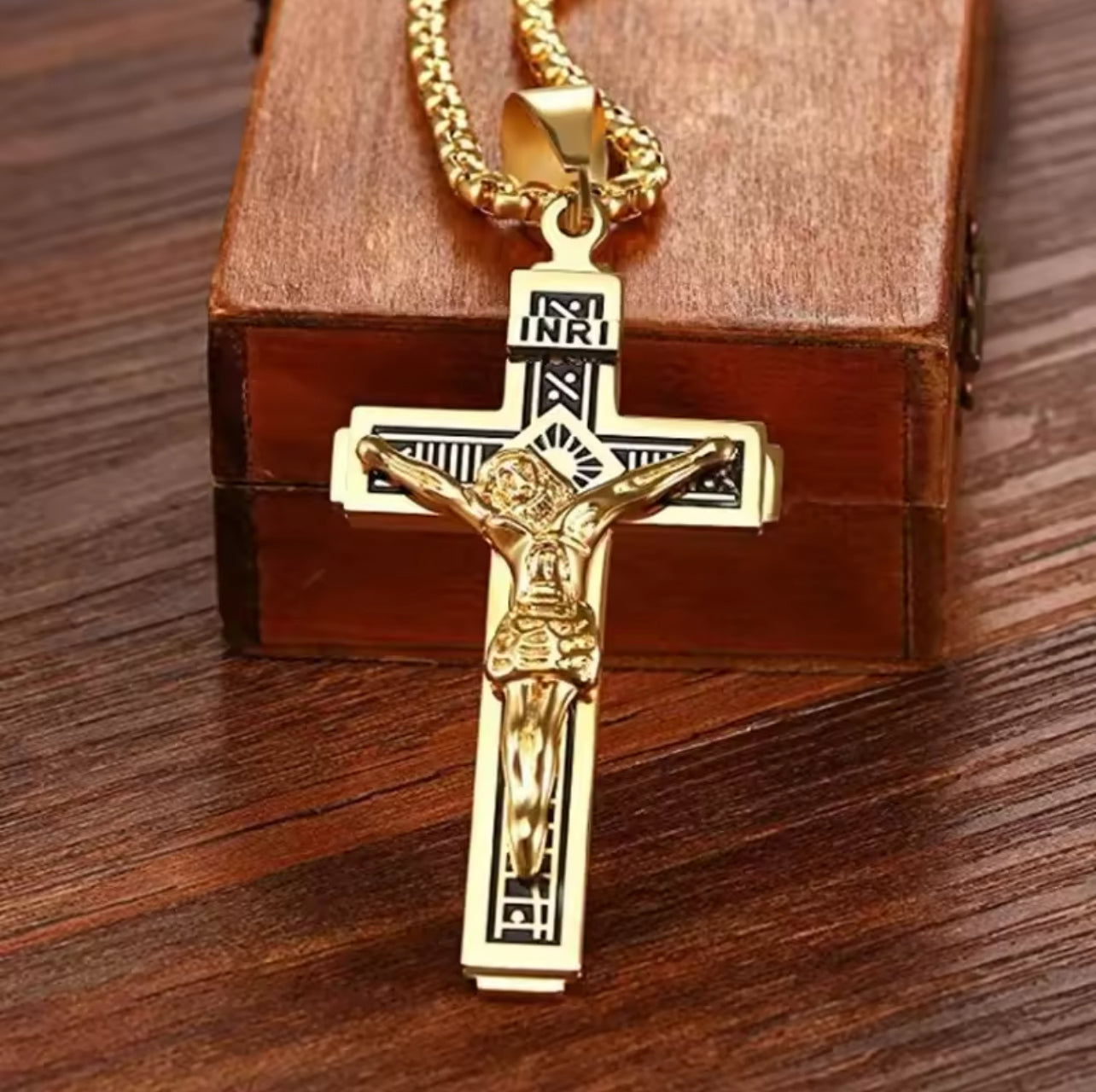 Cadena Cristo 001 Oro 18k Laminado